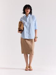 Powder Blue Poplin Shirt